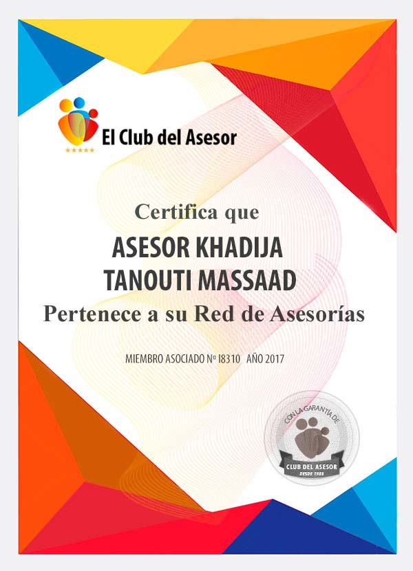 Asesor KHADIJA-TANOUTI-MASSAAD red de asesorías club del asesor