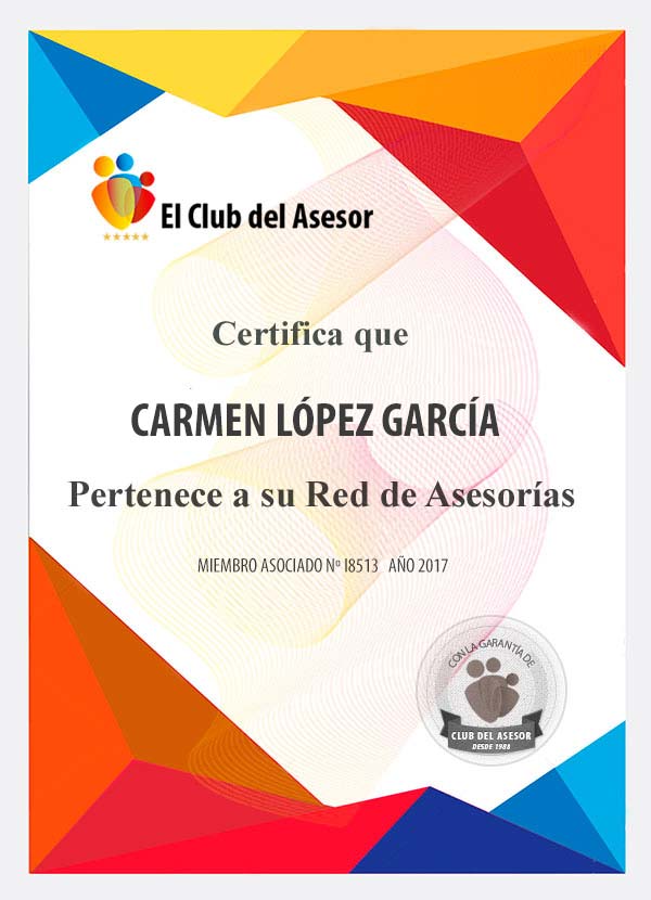 Asesora Carmen López García red de Asesorías Club del Asesor