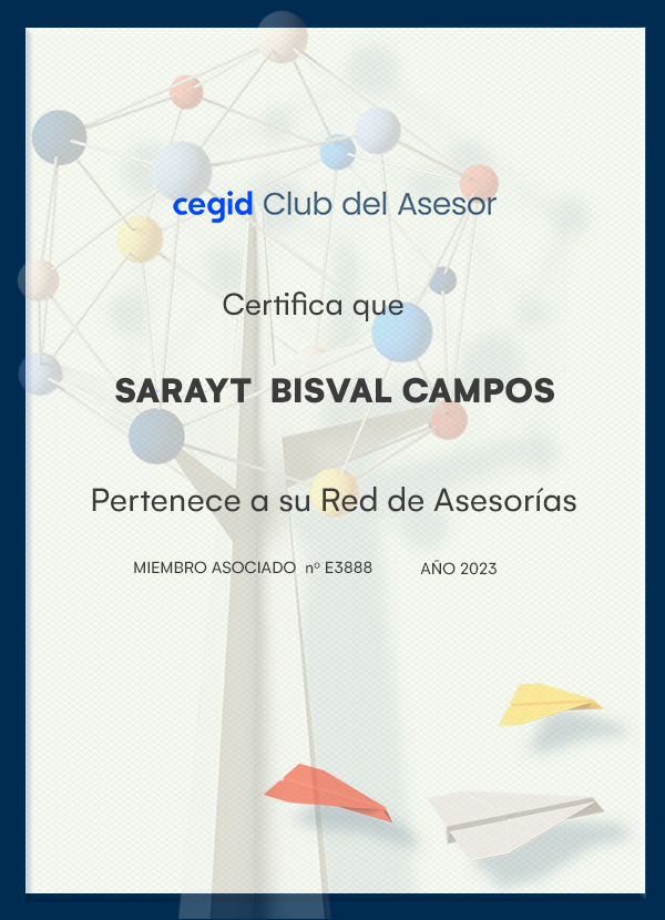 SARAYT BISVAL CAMPOS - miembro asociado Cegid Club del Asesor