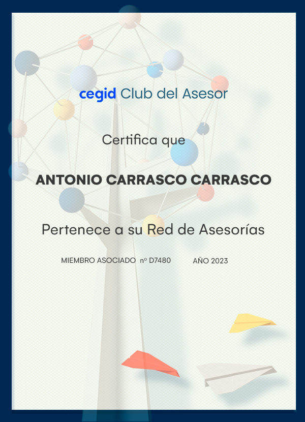 ANTONIO CARRASCO CARRASCO - miembro asociado Cegid Club del Asesor