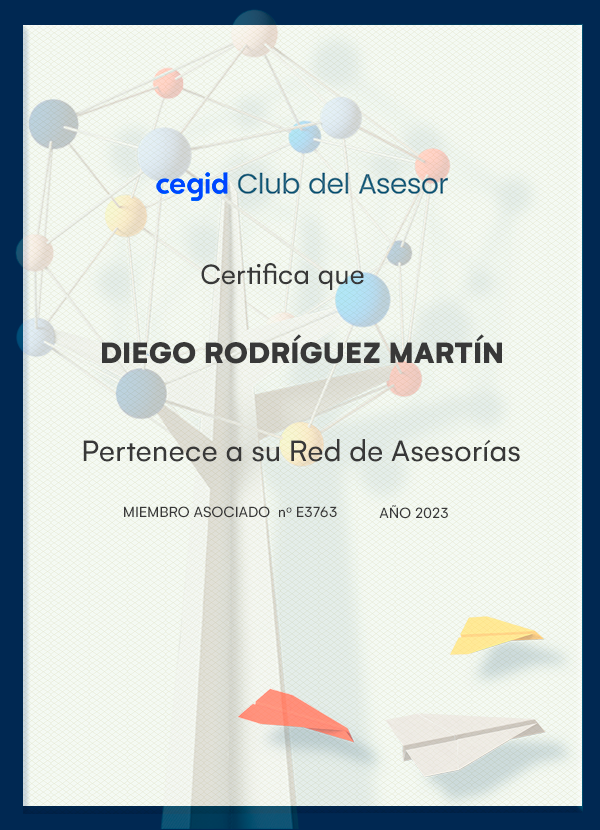 DIEGO RODRIGUEZ MARTIN - miembro asociado Cegid Club del Asesor