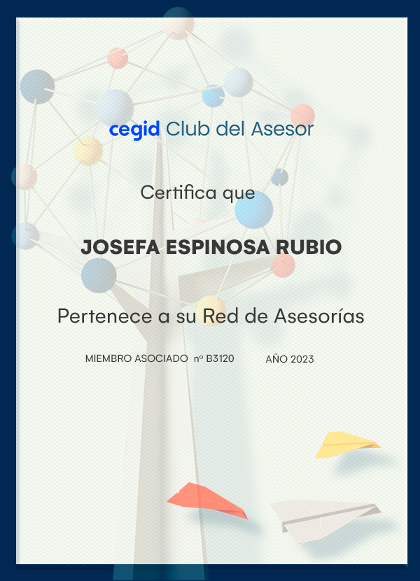 JOSEFA ESPINOSA RUBIO - miembro asociado Cegid Club del Asesor