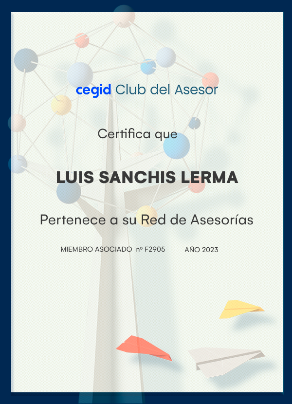 LUIS SANCHIS LERMA - miembro asociado Cegid Club del Asesor