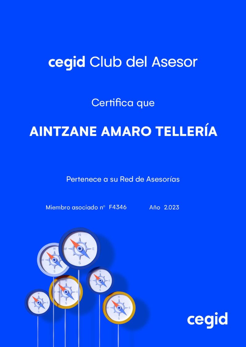 AINTZANE AMARO TELLERÍA - miembro asociado Cegid Club del Asesor