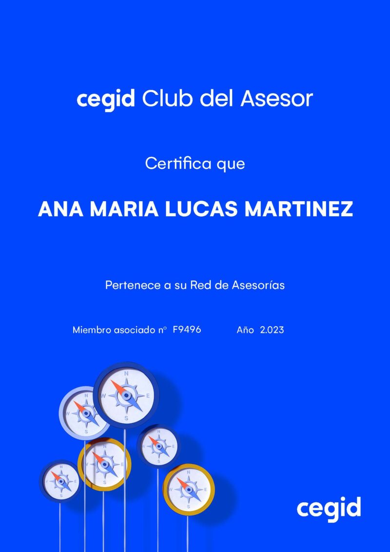 ANA MARIA LUCAS MARTINEZ - miembro asociado Cegid Club del Asesor