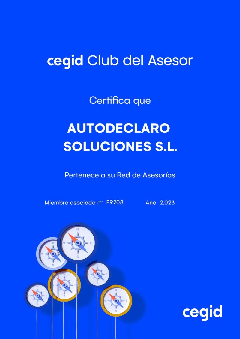 AUTODECLARO SOLUCIONES S.L. - miembro asociado Cegid Club del Asesor