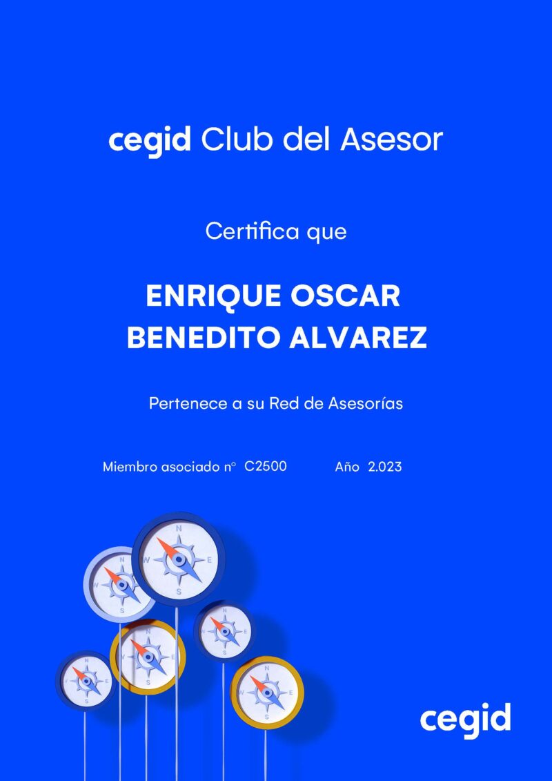 ENRIQUE OSCAR BENEDITO ALVAREZ - miembro asociado Cegid Club del Asesor